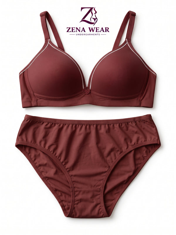 Thin-Pad Non-Wire Bra Panty Set